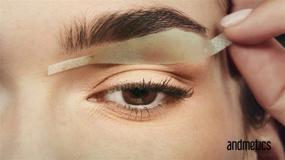 img 1 attached to 🌱 Get Thicker and Fuller Brows with VEGAN Andmetics Brow Wax Strips - Hair Removal with Aloe Vera - 8 Strips + 4 Calming Wipes - Patented