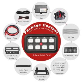 img 2 attached to 🔧 Enhance Control with the 8 Gang Switch Panel Kit: Auto Power Plus Circuit Control Box for Trucks, ATVs, UTVs, Boats, and Marine Vehicles