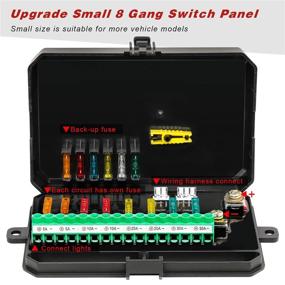 img 3 attached to 🔧 Enhance Control with the 8 Gang Switch Panel Kit: Auto Power Plus Circuit Control Box for Trucks, ATVs, UTVs, Boats, and Marine Vehicles