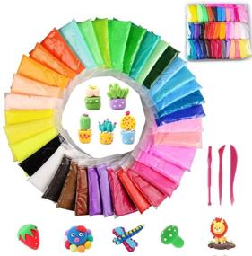 img 4 attached to Simuer 36 Pack Fluffy Slime Modeling Clay: DIY Soft Air-Dry Clay Craft with Tools - Ultra-Light Modeling Dough for Children's Education, Toys, and DIY Gifts (36 Colors)