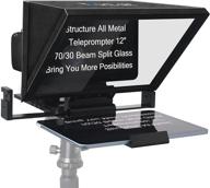 📱 12" touclait tablet teleprompter with detachable design for dslr video cameras shooting, tempered beam splitter glass, app compatibility with ios/android, all metal construction (no plastic) logo