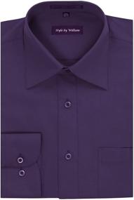 img 4 attached to 👔 Style William Regular Dress Shirt: Elevate Your Men's Clothing Game with Classy Shirts