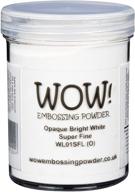 🤩 wow! opaque bright white superfine embossing powder - large 160ml size logo