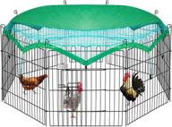 🏡 destar 8-panel outdoor metal coop chicken cage enclosure duck rabbit cat crate playpen exercise pen with weather-proof cover – foldable backyard solution logo
