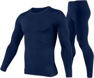 🔥 stay cozy all winter: ultra-soft thermal underwear men's long johns set with fleece lined base layer for skiing & cold weather logo