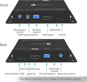 img 1 attached to 🔌 gofanco Пророчество 4K 60Hz HDMI Аудио Извлекатель и Встраиватель: YUV 4:4:4, HDR, HDMI 2.0a, HDCP 2.2, 18Gbps, ARC, CEC