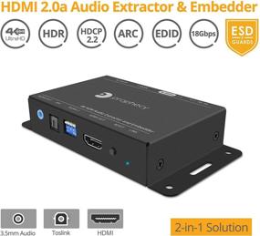 img 3 attached to 🔌 gofanco Пророчество 4K 60Hz HDMI Аудио Извлекатель и Встраиватель: YUV 4:4:4, HDR, HDMI 2.0a, HDCP 2.2, 18Gbps, ARC, CEC