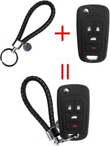 img 2 attached to 4 Buttons Remote Key Silicone Rubber Keyless Entry Shell Case Fob And Key Skin Cover Fit For Chevrolet Camaro Cruze Volt Equinox Spark Malibu Sonic Buick For Opel (RED)