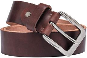 img 3 attached to 👞 Timeless Style: Genuine Leather Casual Antique Buckle - Elevate Your Outfit!