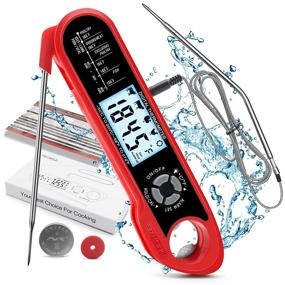 img 4 attached to 🌡️ 2-in-1 Dual Probe Digital Food Thermometer for Cooking - Instant Read Meat Thermometer with Alarm, Waterproof Oven Smoker Grilling BBQ Milk Candy Beef Turkey Deep Frying