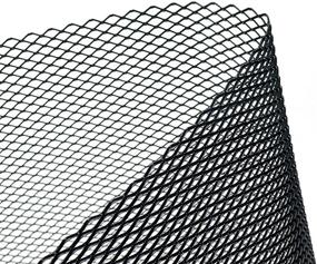img 1 attached to 🚗 Modengzhe 40 x 13 inch Car Grill Mesh Sheet: Durable Multifunctional Black Painted Aluminum Alloy Grille Mesh Roll with Rhombic-Shape Grids - 3 x 6 mm
