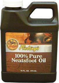 img 1 attached to 🏔️ Fiebing's 100% Pure Neatsfoot Oil: Natural Leather Preservative for Boots, Gloves, Saddles & More - 16 oz