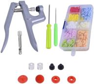 🧵 80 pcs blovec plastic snap buttons and snap pliers set no-sew t3 t5 snap-on buttons fasteners organizer storage case for sewing and crafting logo