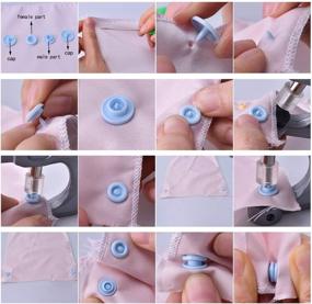 img 1 attached to 🧵 80 pcs Blovec Plastic Snap Buttons and Snap Pliers Set No-Sew T3 T5 Snap-On Buttons Fasteners Organizer Storage Case for Sewing and Crafting