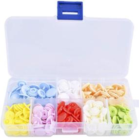 img 3 attached to 🧵 80 pcs Blovec Plastic Snap Buttons and Snap Pliers Set No-Sew T3 T5 Snap-On Buttons Fasteners Organizer Storage Case for Sewing and Crafting