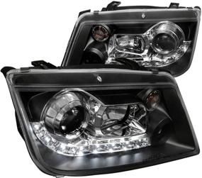 img 1 attached to Enhance Your Volkswagen Jetta MK4: Spec-D Tuning LED Black Projector Headlights 1999-2004 L+R Pair