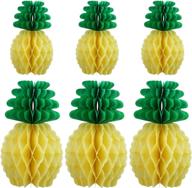 🍍 toodoo 6 pieces tissue paper pineapples: ideal hawaiian themed party supplies & home decor for unforgettable celebrations логотип