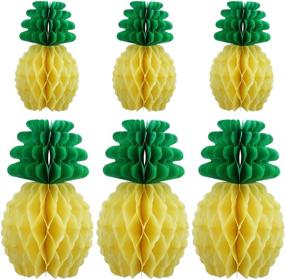 img 4 attached to 🍍 TOODOO 6 Pieces Tissue Paper Pineapples: Ideal Hawaiian Themed Party Supplies & Home Decor for Unforgettable Celebrations