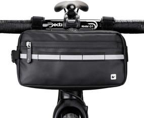 img 4 attached to 🚴 Waterproof Rhinowalk Bike Bag - Handlebar Bag for Bicycles, Front Bag with Shoulder & Waist Straps - Ideal for Professional Cycling, Sport Bicycle Accessories