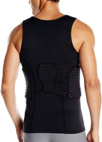 img 2 attached to 🛡️ DGXINJUN Men's 3-Pad Compression Training Vest with Sleeveless T-Shirt and Short Set - Ribs, Back, Thighs, Buttocks, Elbow, and Knee Protector for Football, Soccer, Basketball, Hockey - Protective Gear