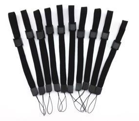 img 4 attached to 📱 Yueton 10pcs Universal Black Hand Wrist Straps with Lock for Wii Remote, Mobile Phone, MP3 & Digital Camera