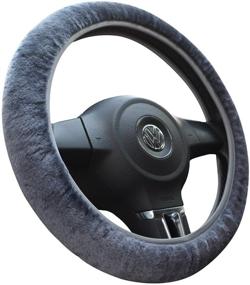 img 4 attached to Tianmei Soft Faux Wool Winter Car Stretch-On Steering Wheel Cover (Diameter 13
