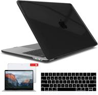 💻 ibenzer 2020 macbook pro 13 inch case m1 a2338 a2289 a2251 a2159 a1989 a1706 a1708 - hard shell case, keyboard cover, screen film, crystal black - compatible with apple pro 13 touch bar (2020-2016) - t13cybk+2 logo