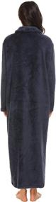 img 1 attached to Ekouaer Womens Zip Front Bathrobe Purplish