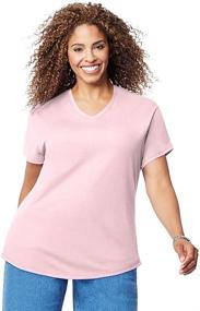 img 2 attached to 👚 Just My Size Plus-Size Short-Sleeve V-Neck T-Shirt for Women