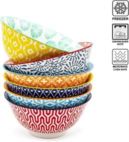 img 2 attached to Exploring Exquisite Cuisine: 🍽️ KitchenTour Porcelain Bowls Packs Assorted