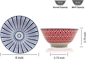 img 3 attached to Exploring Exquisite Cuisine: 🍽️ KitchenTour Porcelain Bowls Packs Assorted