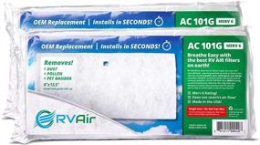 img 1 attached to Премиум фильтр для кондиционера RV: улучшение воздушного потока и очищение воздуха в RV - упаковка из 2, сделано в США, рейтинг MERV 6