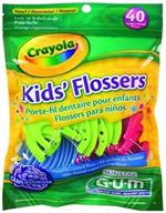 🍬 gum crayola kids' flossers - 120 count in total (pack of 3) logo