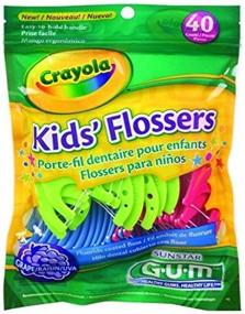 img 1 attached to 🍬 GUM Crayola Kids' Flossers - 120 Count in Total (Pack of 3)