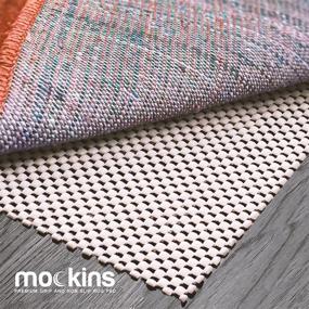 img 1 attached to 🔒 Mockins Premium Grip and Non Slip Rug Pad 9x12 Feet - Keep Your Rugs Secure and Safe on Hard Floors - Reversible & Customizable