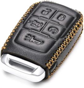 img 2 attached to Vitodeco Genuine Leather 2019 2020 5 Button Interior Accessories