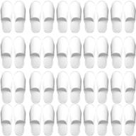 🌿 lamoutor 12 pairs disposable slippers: white, closed toe, non-slip spa slippers for women and men – perfect for hotels, travel, and spa retreats! logo