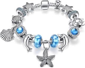 img 4 attached to 🍀 Stunning Presentski Silver Plate Charm Bracelet: Embrace Luck with Four Leaf Clover Design