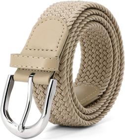 img 4 attached to Q Coffee Women's Accessories: Stylish Braided Canvas Stretch Elastic