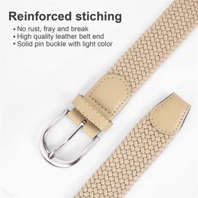 img 2 attached to Q Coffee Women's Accessories: Stylish Braided Canvas Stretch Elastic