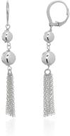 sterling silver dangling leverback earrings logo