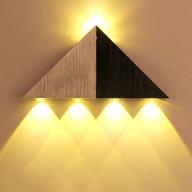 lemonbest modern triangle 5w led wall sconce light fixture indoor hallway up down wall lamp spot light aluminum decorative lighting for theater studio restaurant hotel (hardwired) логотип