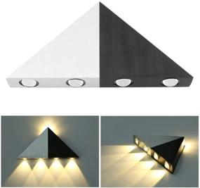 img 3 attached to Lemonbest Modern Triangle 5W LED Wall Sconce Light Fixture Indoor Hallway Up Down Wall Lamp Spot Light Aluminum Decorative Lighting For Theater Studio Restaurant Hotel (Hardwired)