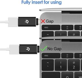 img 3 attached to 💻 Rankie 2-Pack USB C Adapter - High-Speed USB Type C to USB-A 3.0, Black, Efficient Data Transfer!
