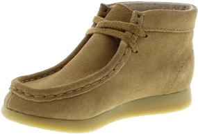 img 4 attached to 👣 FOOTMATES Wally Lace-Up Wallabee Leather Moccasin Chukka Kids Hiking Boots with Wide Toe Box and Custom-Fit Insoles, Non-Marking Outsoles - Toddlers & Little Kids, Ages 1-8