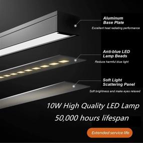 img 1 attached to 💡 NovoLido - 10W LED Desk Lamp Piano Light: 2-in-1 Eye Protection Table Lamp & Clip Lamp with Base and Clamp Interchangeable, 3 Color Modes & Stepless Dimming, 360° Flexible Arm, Memory Function (Black)
