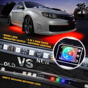 img 3 attached to 🚗 Набор светодиодных подсветок Xprite RGB Bluetooth для автомобиля, неоновой акцентной светодиодной ленты для нижней части кузова с эффектом мерцания, управление через приложение и беспроводной пульт, для автомобилей, внедорожников, автодомов, грузовиков, пикапов и лодок - 4 шт.