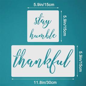 img 3 attached to 🎨 Набор шаблонов для росписи🎨 - 12 штук - Welcome, Grateful, Thankful, Blessed - Вдохновляющие слова-шаблоны для украшения дома, деревянных стен и мебели.