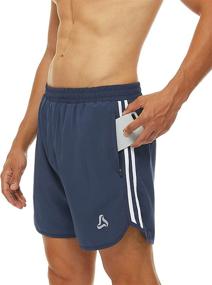 img 1 attached to 🩳 SILKWORLD Men's 5" Soccer Running Workout Training Shorts: Pack of 2-3 with Convenient Zipper Pockets