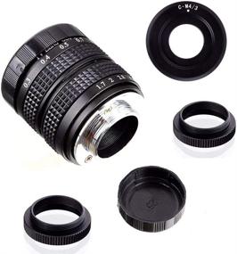 img 1 attached to 📷 Fujian 35mm f/1.7 CCTV Cine Lens + M4/3/MFT Mount Camera Adapter Bundle - Black for Micro 4/3 M4/3 GF3 GF5 E-PL3 E-P3 E-PM1